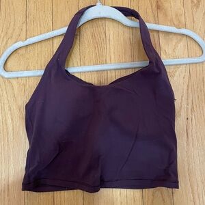 Athleta Dark Purple Halter Crop Tank XS D/DD